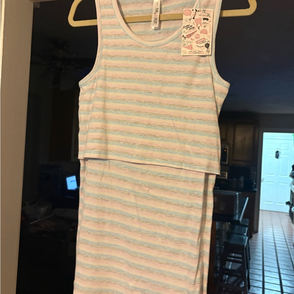 Latched Mama Pastel Striped Tank Top